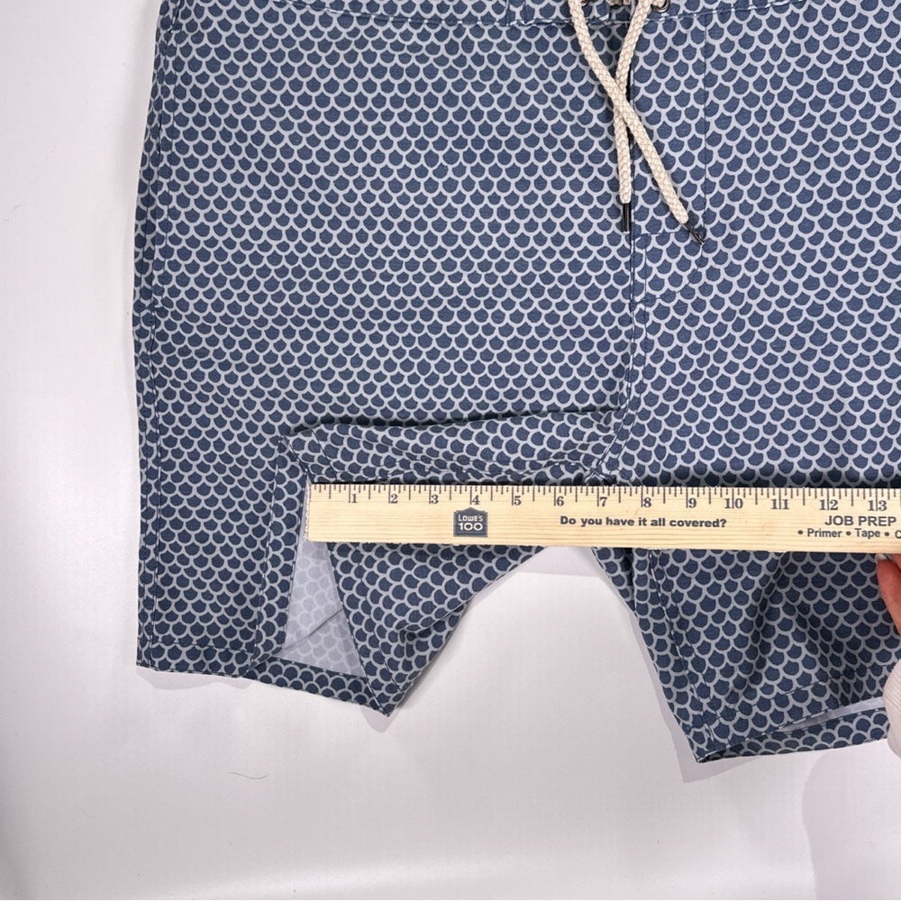 Faherty Men’s All Day Boardshort Blue Scallop Print Swim Trunks 38 - Picture 7 of 10